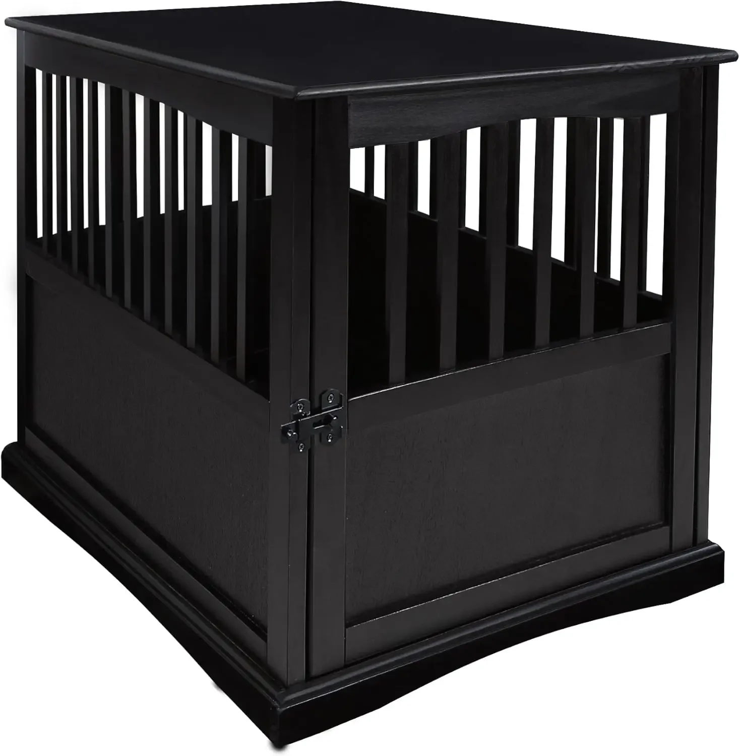 Casual Home Wooden Large Pet Crate, End Table, (Black, 24