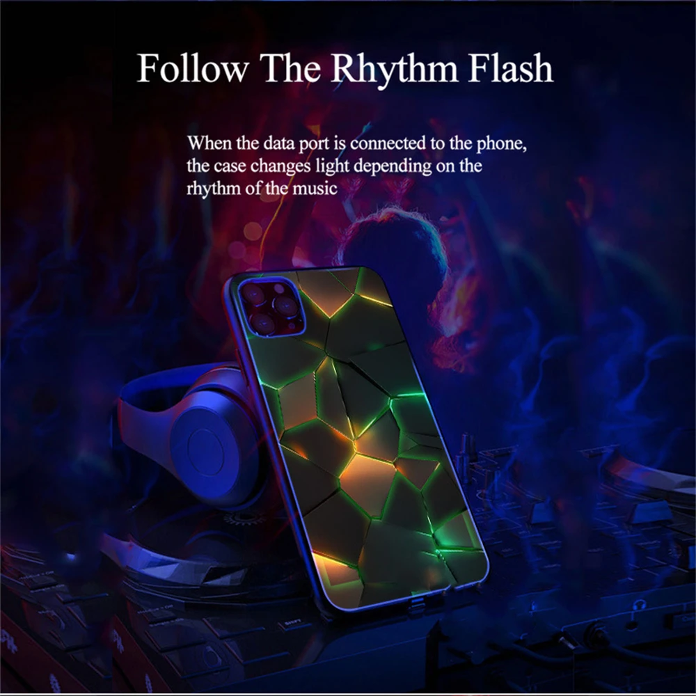 Smart Voice-activated Luminous Mobile Phone Case Protective Cover For Samsung S24 S23 S22 S21 S20 FE Note 10 20 Plus Ultra A54