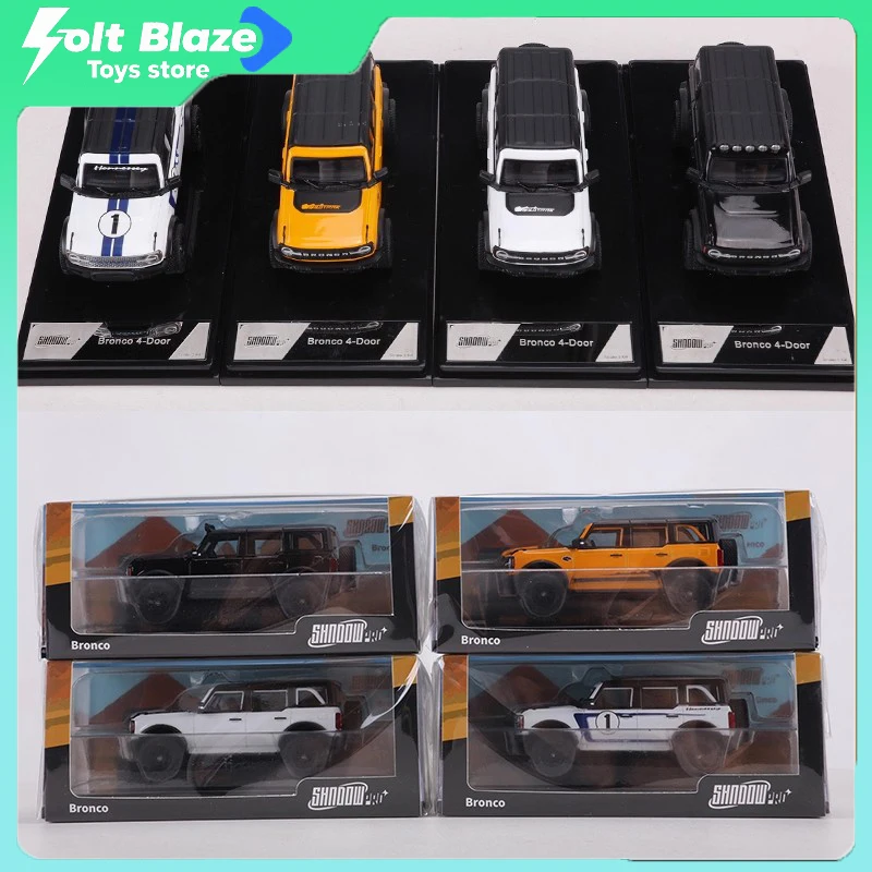 

Shadow Pro 1/64 Ford Bronco, трансформируемый внедорожник, литая под давлением масштабная модель автомобиля, коллекция моделирования, модель автомобиля, подарок на день рождения для мальчика