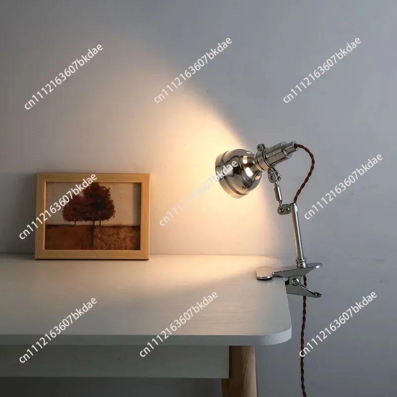 Bauhaus Retro Swing Arm Desk Lamp Adjustable Clip-On Reading Light Industrial Worktable Task Lighting