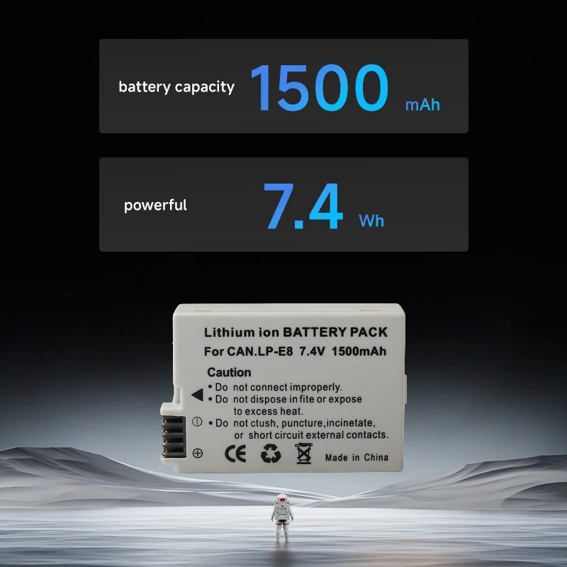 1500mAh LP-E8 LPE8 LP E8 بطارية لكانون EOS 550D 600D 650D 700D X4 X5 X6i X7i T2i T3i
