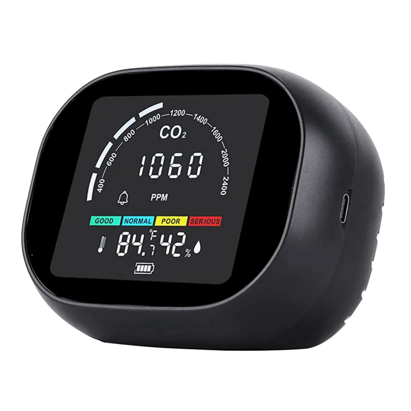 1 комплект, внутренний детектор углекислого газа CO2, измеритель сигнализации, пластиковый монитор качества воздуха CO2 для автомобиля