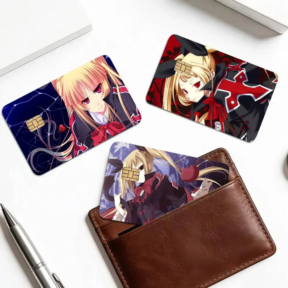 Rachel Alucard Fighting Game BlazBlue Credit Card Sticker Waterproof PVC Skin Cover For Debit Bank Card, Removable Card Decal Wr