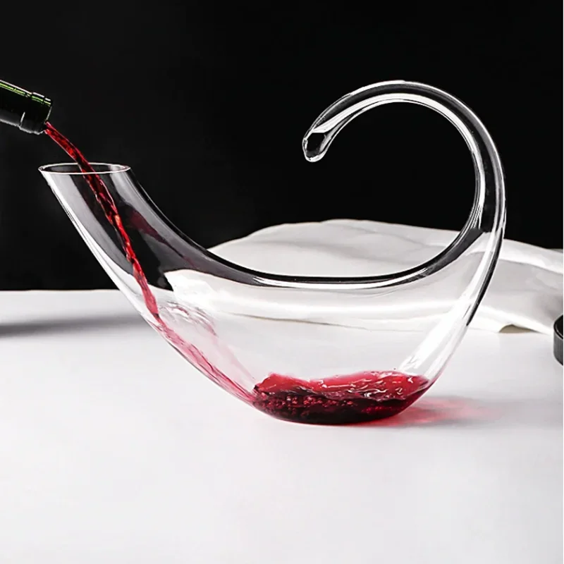 Creative U-shaped Wine Bottle, European High-end Transparent Crystal Glass Decanter, Household Wine Dispenser, Bar Wine Set