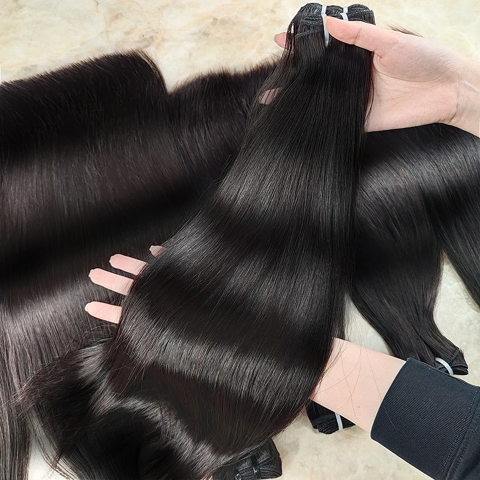 Virgin Hair Vendors Wholesale Cheap 100% Human Hair Bundles 16A Grade Double Weft Temple Indian Hair Bundles
