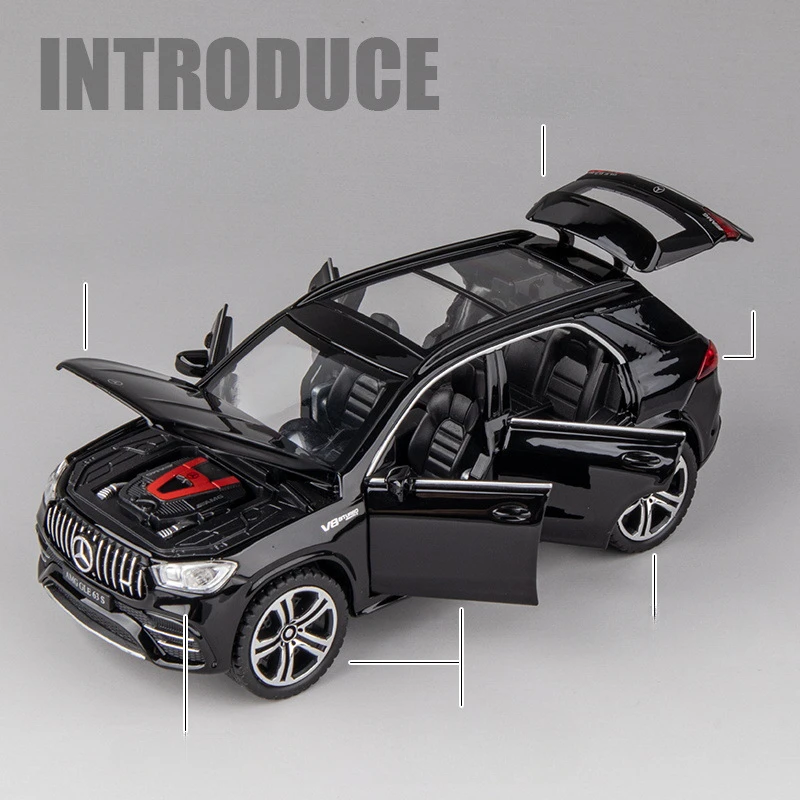 1:32 Mercedes-Benz GLE 63S SUV Off-road car Alloy Car Model Simulation Car Gift Toy Diecast Model Boy Toy Christmas Gifts