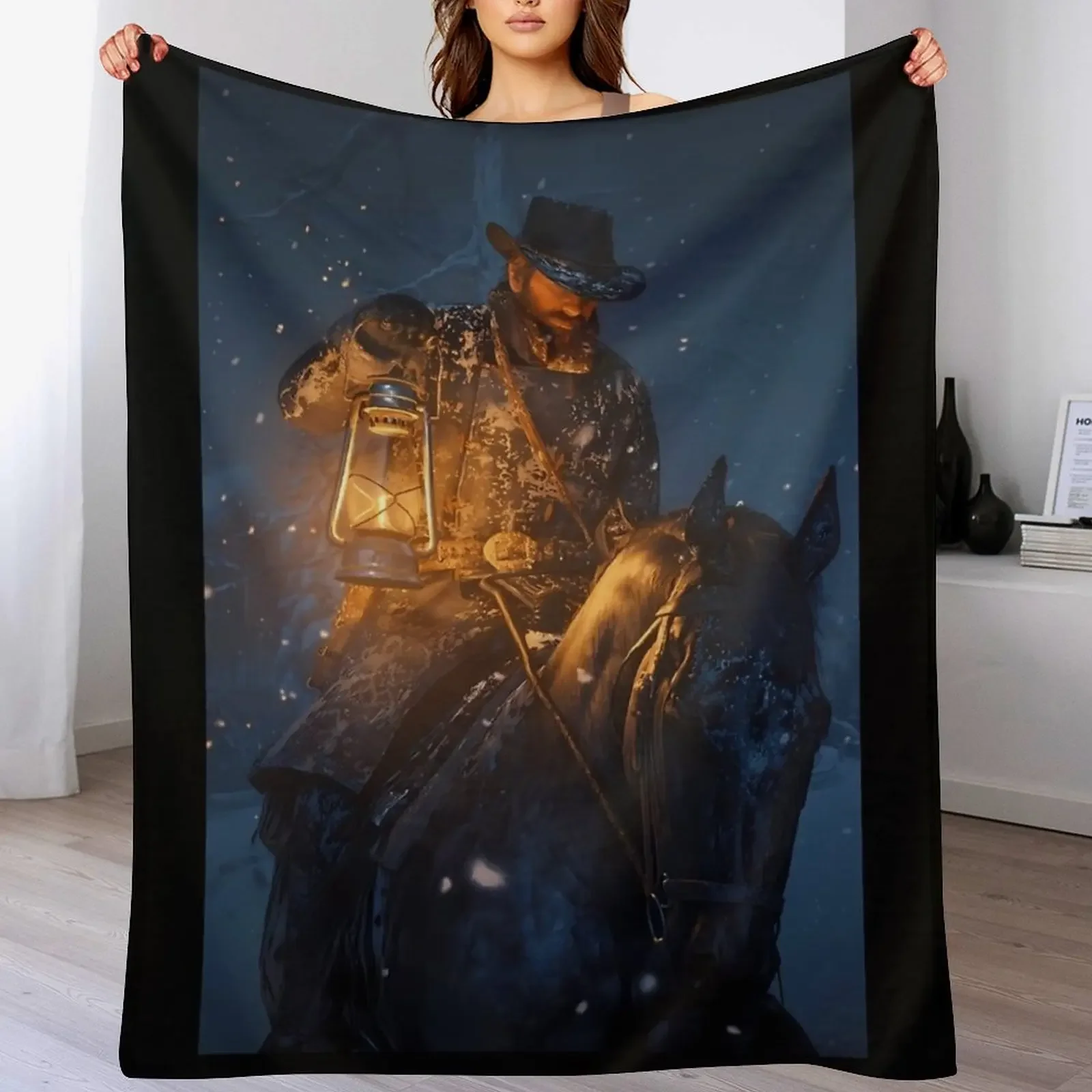 

RDR 2 Throw Blanket Luxury Brand Cute Plaid Hairy Sofa Throw Blankets