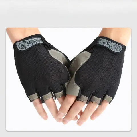 Guantes de medio dedo antideslizantes transpirables para Fitness ciclismo verano gimnasio guantes de ciclismo para hombres y mujeres montar en bicicleta pesca