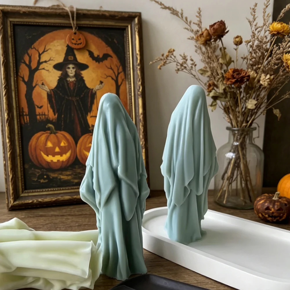Świeca halloweenowa forma zamaskowana ludzie narzędzie do świeca DIY dekoracji tynku do aromaterapii