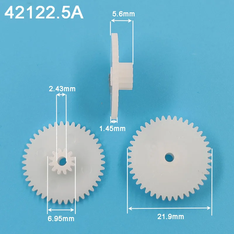 42122B 42122.5A 0.5M Gear OD=22mm Z42+ Z12 Teeth Double Plastic Gears Toy Accessories 42+12