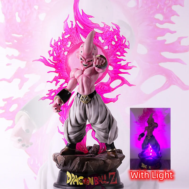 

New 37cm Anime Dragon Ball Z Figure Gk Majin Buu With Led Light Figures Pvc Action Model Toys Statue Ornaments Dolls Gifts