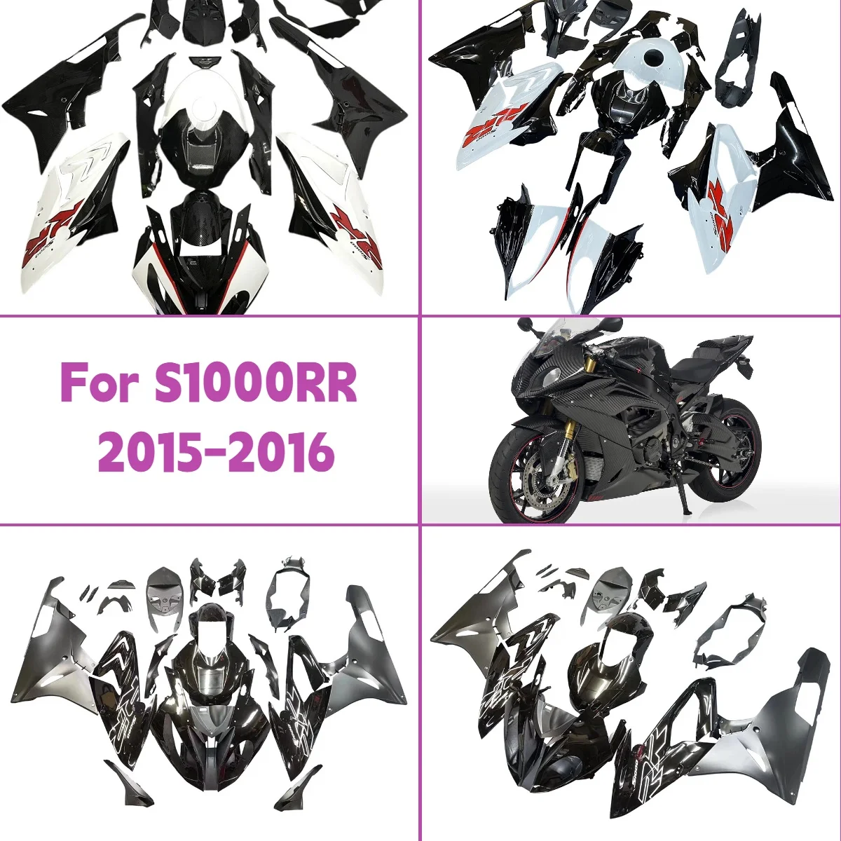 

For 2015 2016 BMW S 1000RR Unique Style Plastic Injection Molded Fairings Custom Design 15 16 S1000RR Fairing Set
