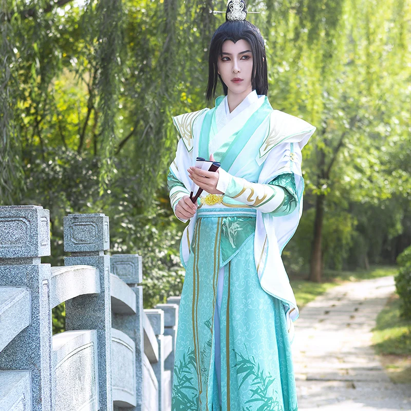 Cosplay Anime Villain Self-rescue System Shen Yuan Shen Qingqiu Costume Cosplay Set completo Cos parrucca scarpe per donne adulte uomini