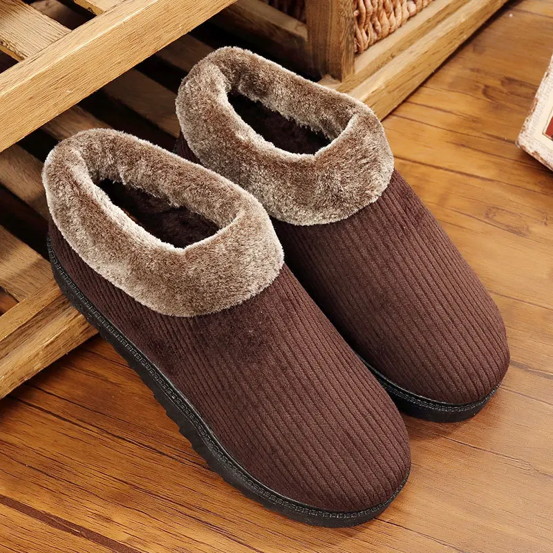 

Winter Cotton Slippers Women Men Thick Sole Indoor Home Warm Couples Shoes Non Slip Flat Platform Cotton House Shoes for Man