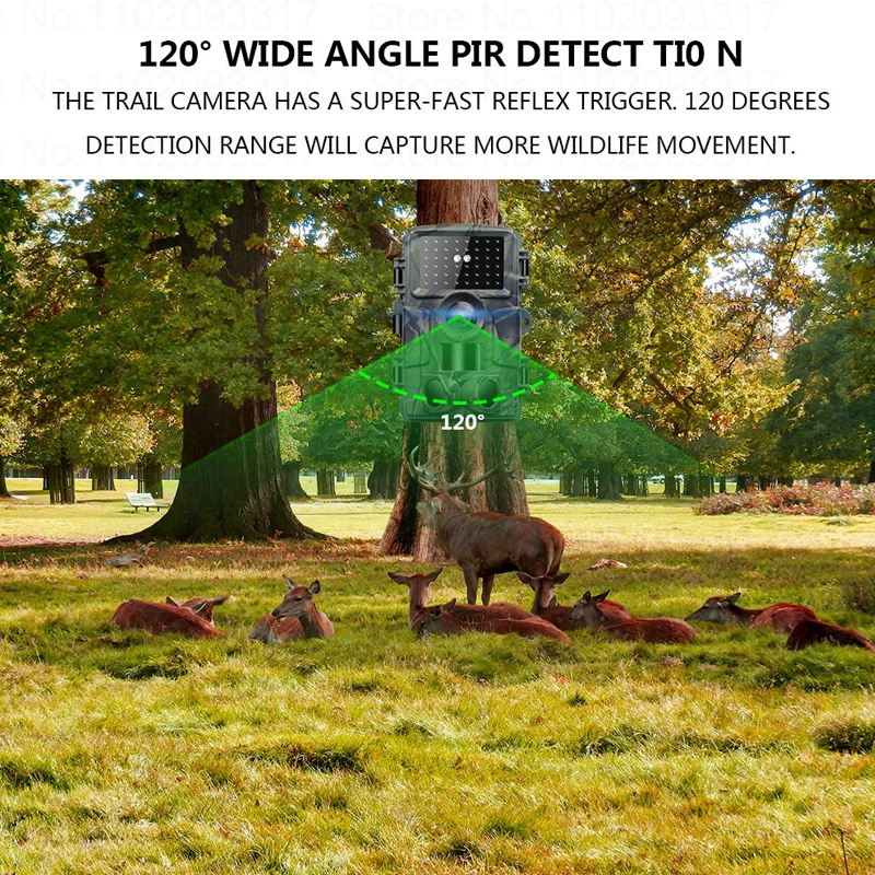 كاميرات تعقب الصيد 60MP 4K بلوتوث APP GPS مع 940nm الأشعة تحت الحمراء للرؤية الليلية كاميرا خارجية لمراقبة الحياة البرية PR4000