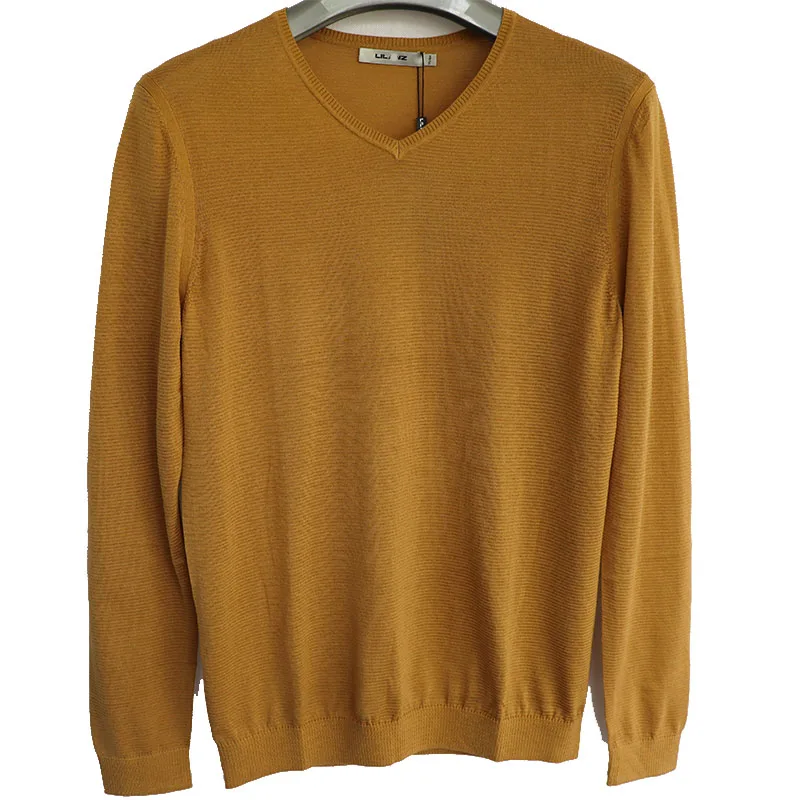 

Slim Fit Knit Sweater for Men Busin Commute Gentleman Sle Long Sve V Ne Warmth Spring Season Casual Faion