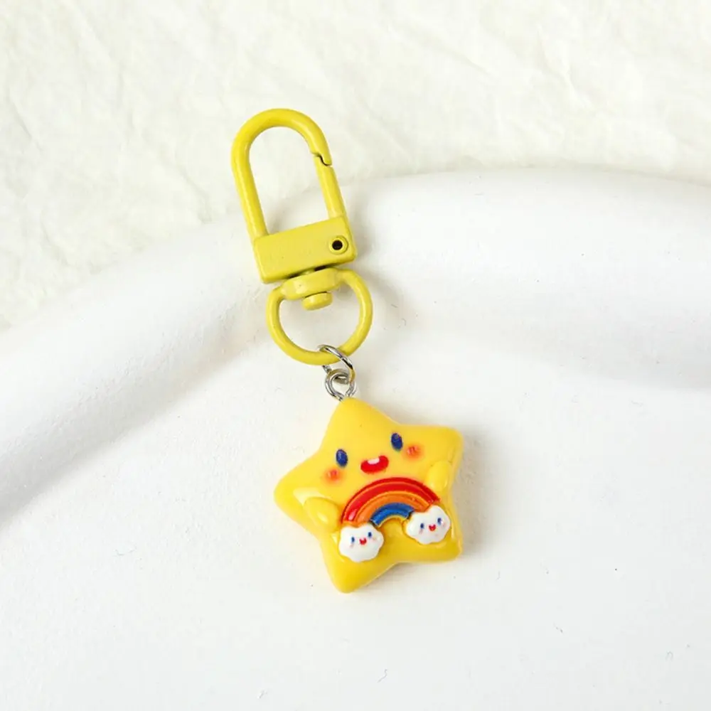 القمر ستار لطيف المفاتيح حقيبة يد الديكور الصديقات هدية الكرتون شنقا زخرفة الراتنج طالب المدرسية الشنق