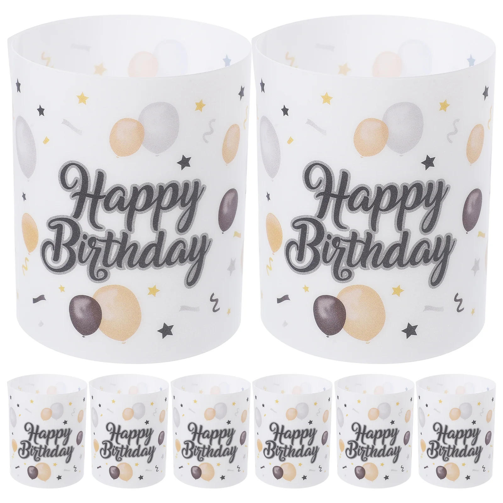 8pcs Plastic Cylinder Cover For Tea Light Windproof Decorative Shade, Desktop Home Protector, Open Ended Flame Diffuser,