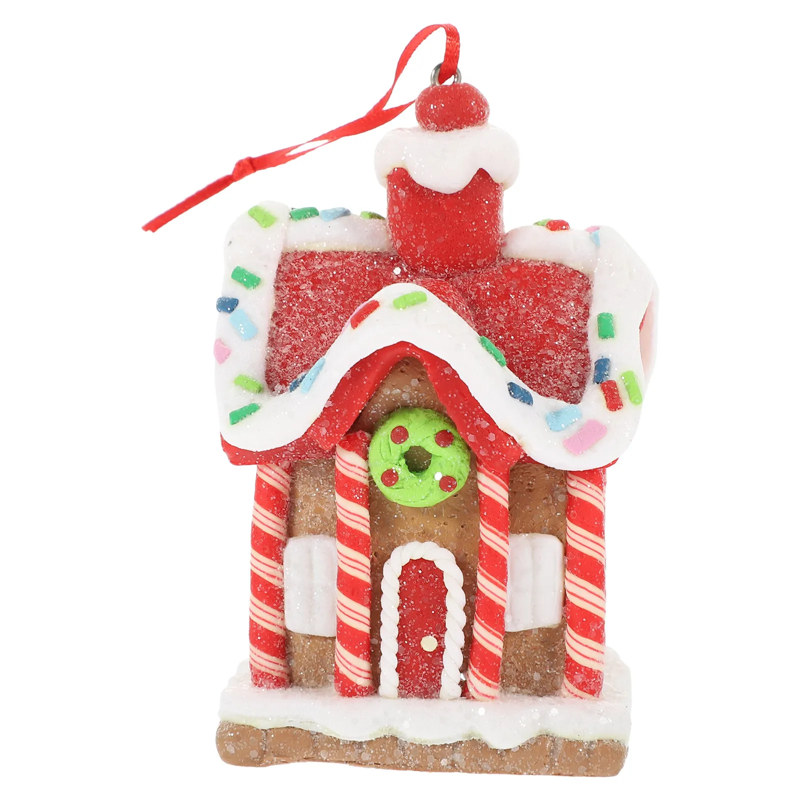 Mini Christmas Ornament Colorful Polymer Clay Table Centerpiece for Home Office Restaurant Holiday Decor