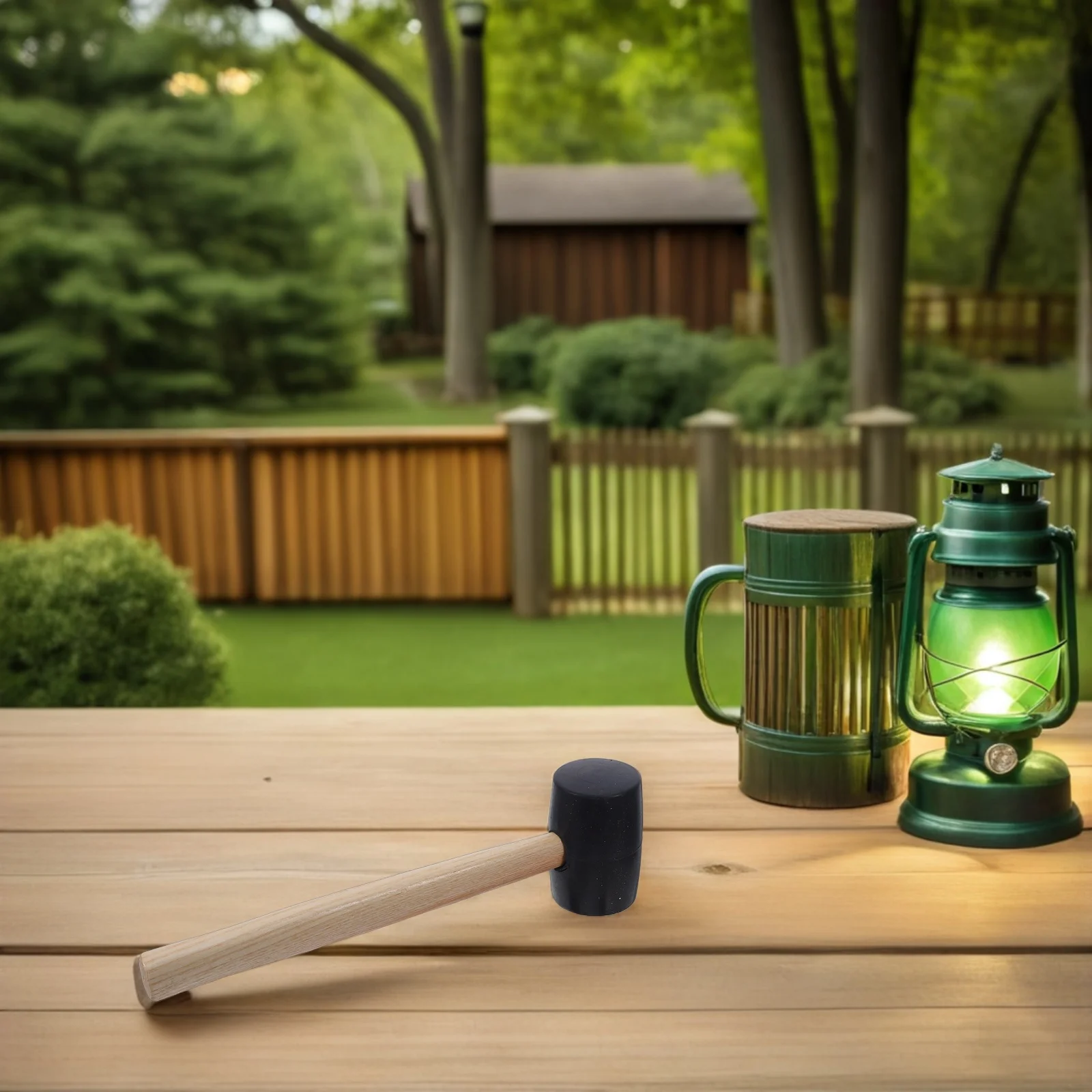 

2Pcs Small Rubber Mallet Hammer with Wood Handle - Non-Marring Handy Mallet for Carvers Crafts Binding Paver Tent Stake Driving