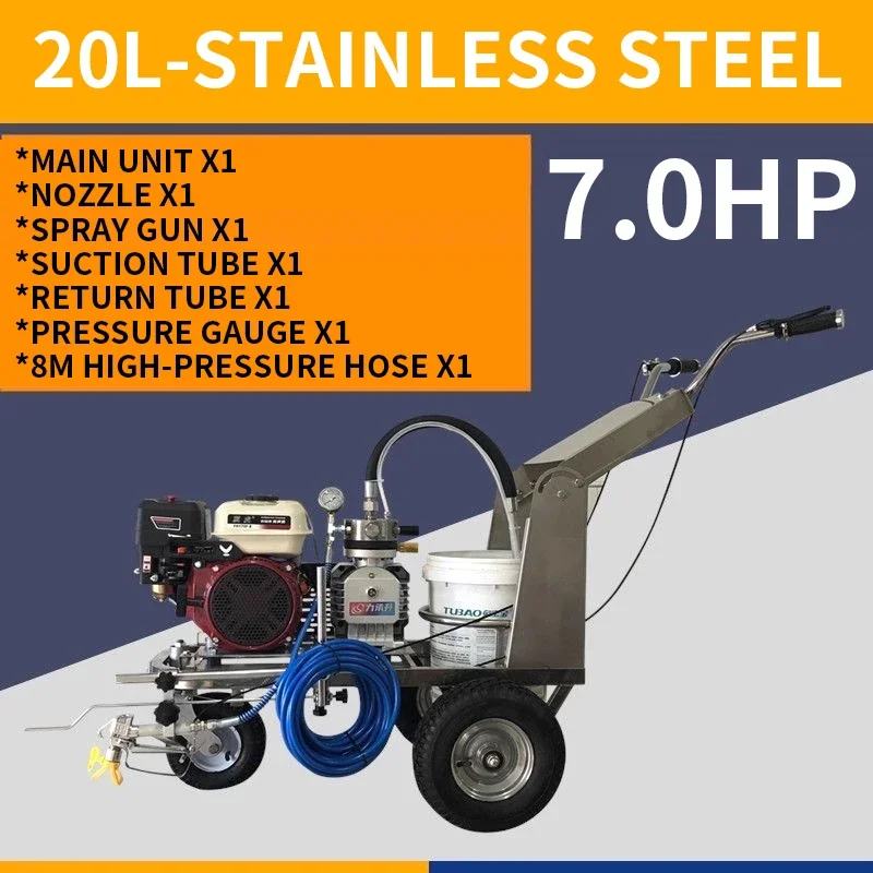 

Hand-Pushed Cold Spray Road Marking Machine - Plastic Track & Parking Garage Paint Line Marking Equipment(Customized)