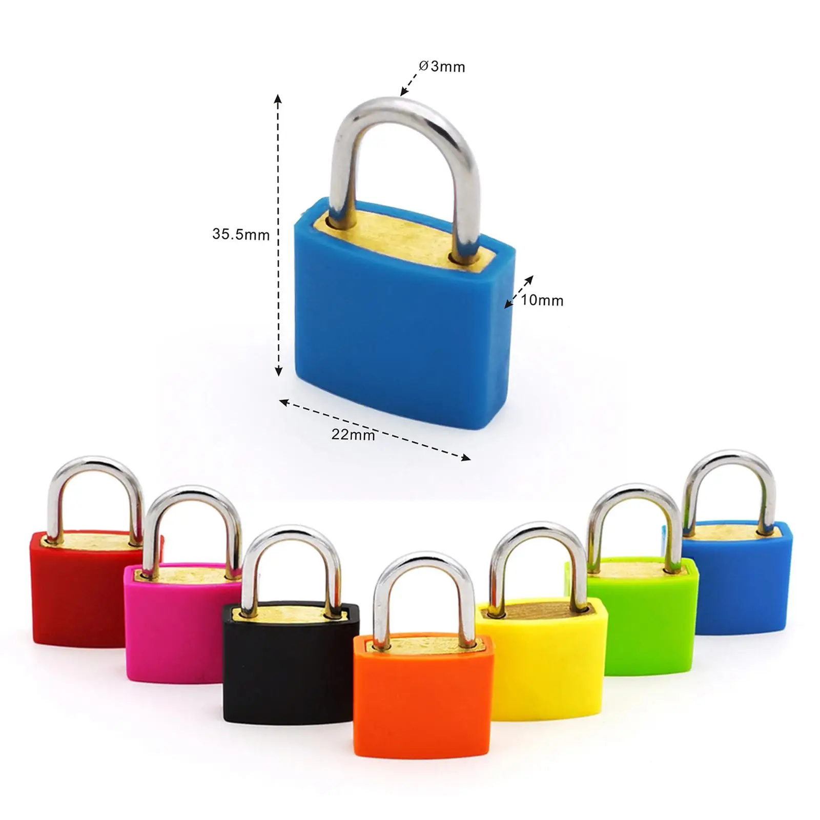 Mini Padlock Square Alloy Security Padlocks for Schoolbag Laptop Bag Luggage