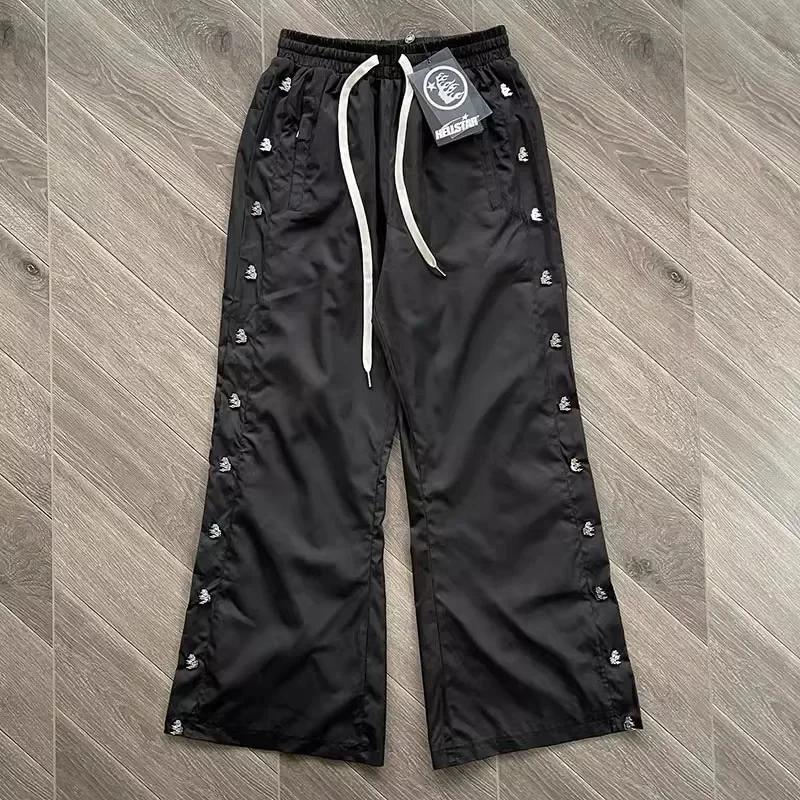 

Hellstar Waxed Nylon Button Pants Free Shipping