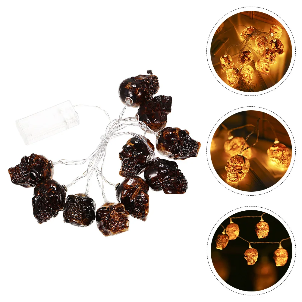 Halloween String Lights 1 Set Green Glow Rechargeable Operated LED Festive Lighting Theme