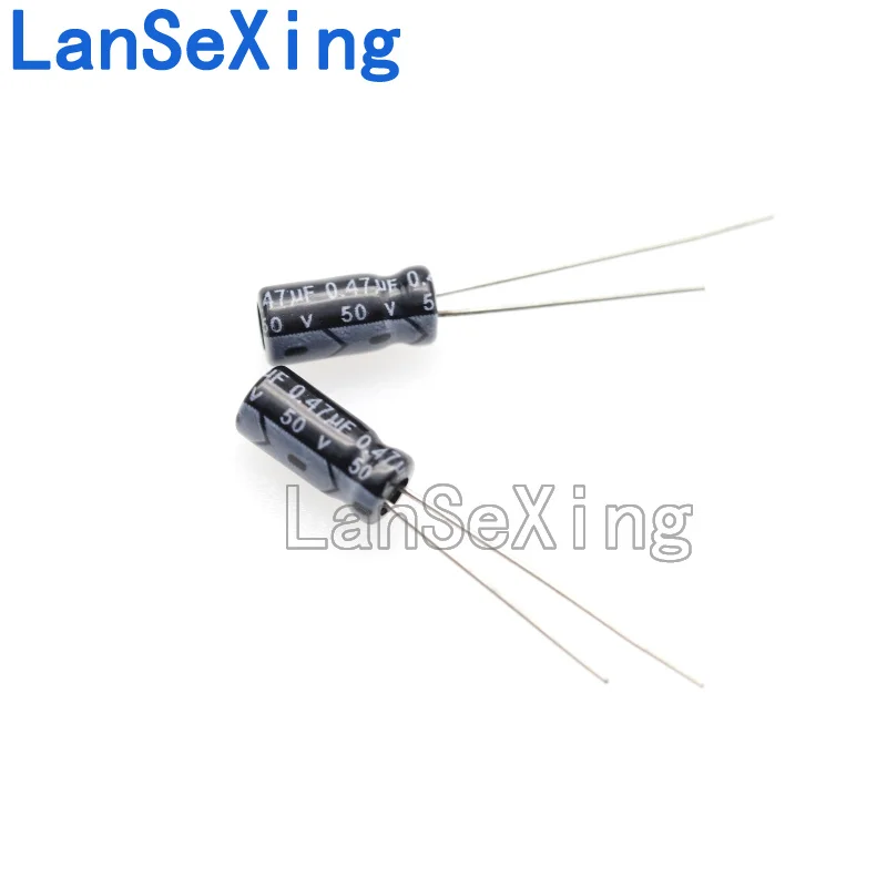 Capacitor eletrolítico de encaixe, Volume 5X11, 50V, 0,47 UF, 50V