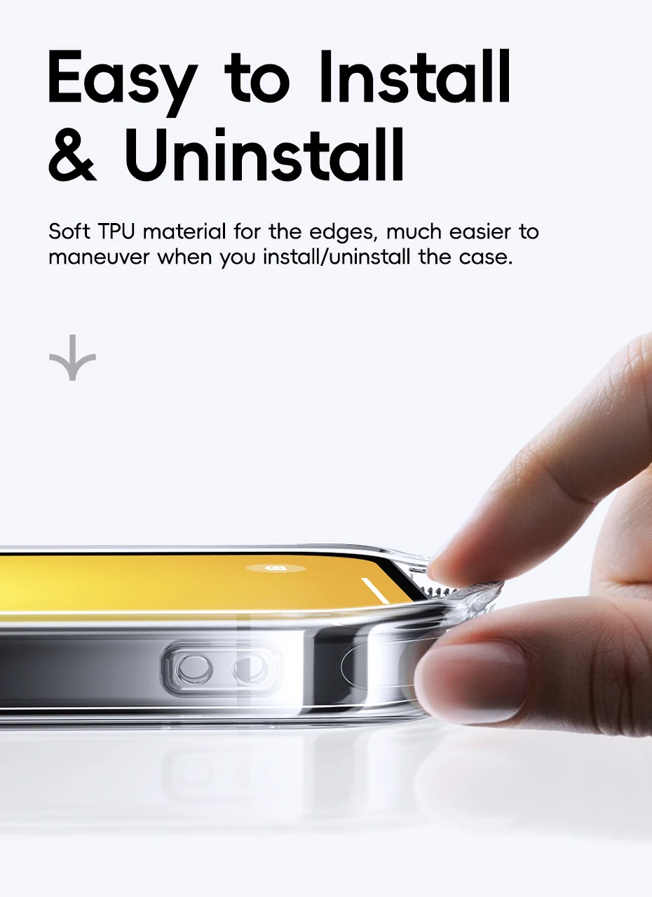 Baseus Gehärtetes Glas Hülle für iPhone 17 16 Pro Max Transparente Harte Robuste Corning Gorilla Glas Schutzhülle für iPhone 17 16 Pro Max – Detail 10