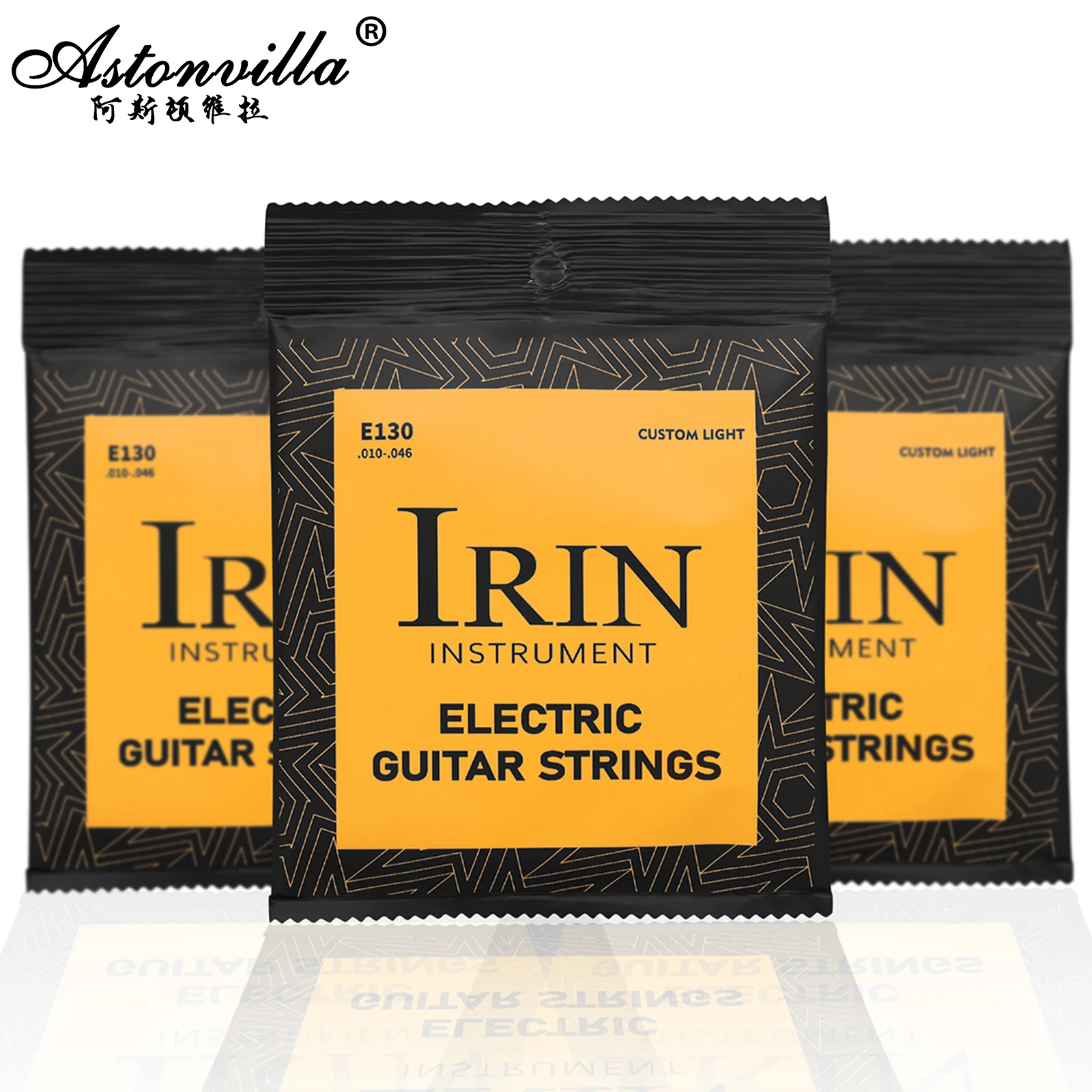 

IRIN E130 Electric Guitar String Silver 6Pcs Electric Guitar Strings Plated Nickel Steel Ultra-Thin Coating Strings Parts
