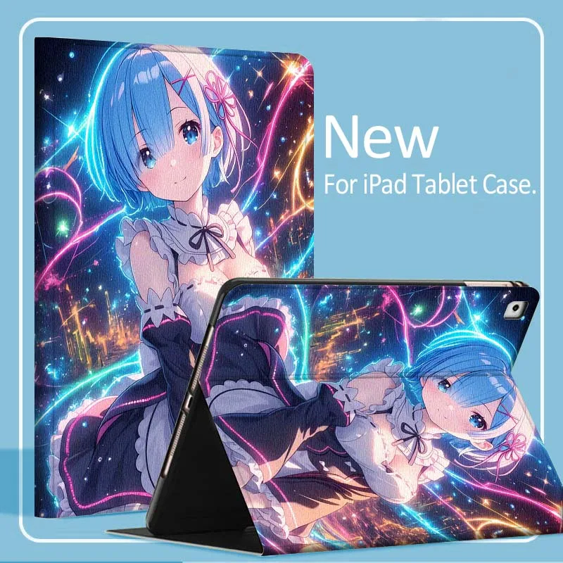 R-Re Z-ZEROS Girl Cute For iPad Pro Air Mini 1 2 3 4 5 6 7 7th 8th 9th 10th 11th 10.2 9.7 10.5 10.9 11 2024 2025 Tablet Case