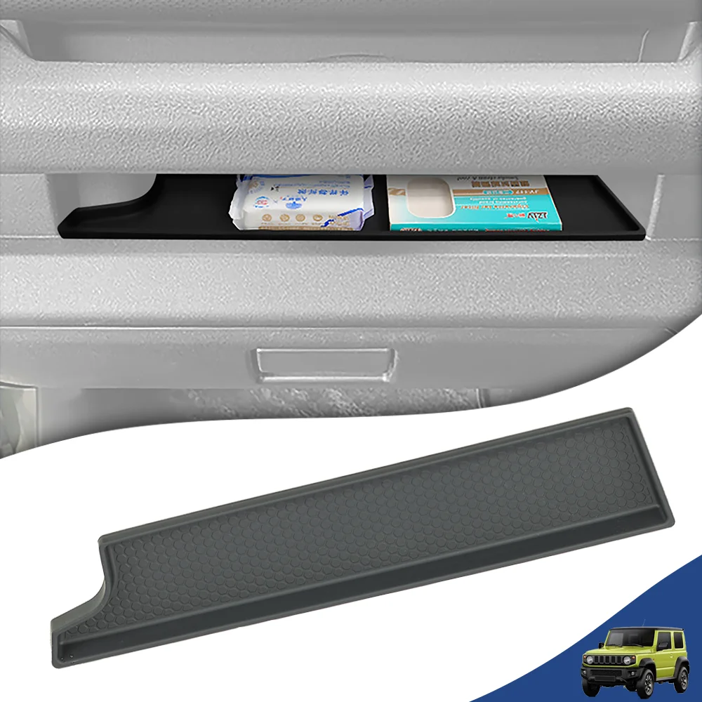 Alfombrilla de silicona para la bandeja de almacenamiento del asiento del copiloto, para Suzuki Jimny 2024-2026, accesorios interiores para vehículos con volante a la derecha
