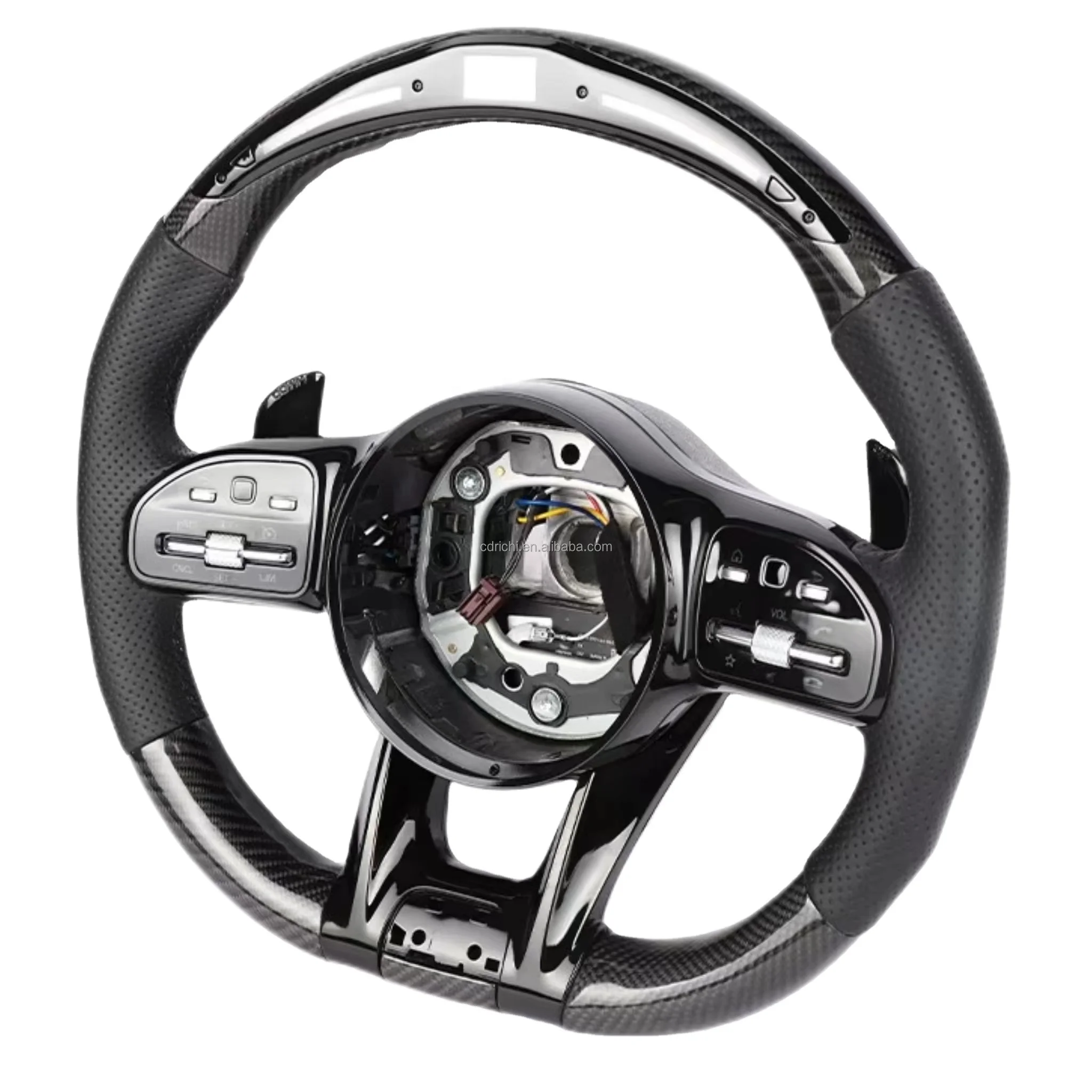 Carbon Fiber Steering Wheel fit For Benz W204 W205 W211 W212 W222 AMG GT GLE CLA with led steering wheel custom