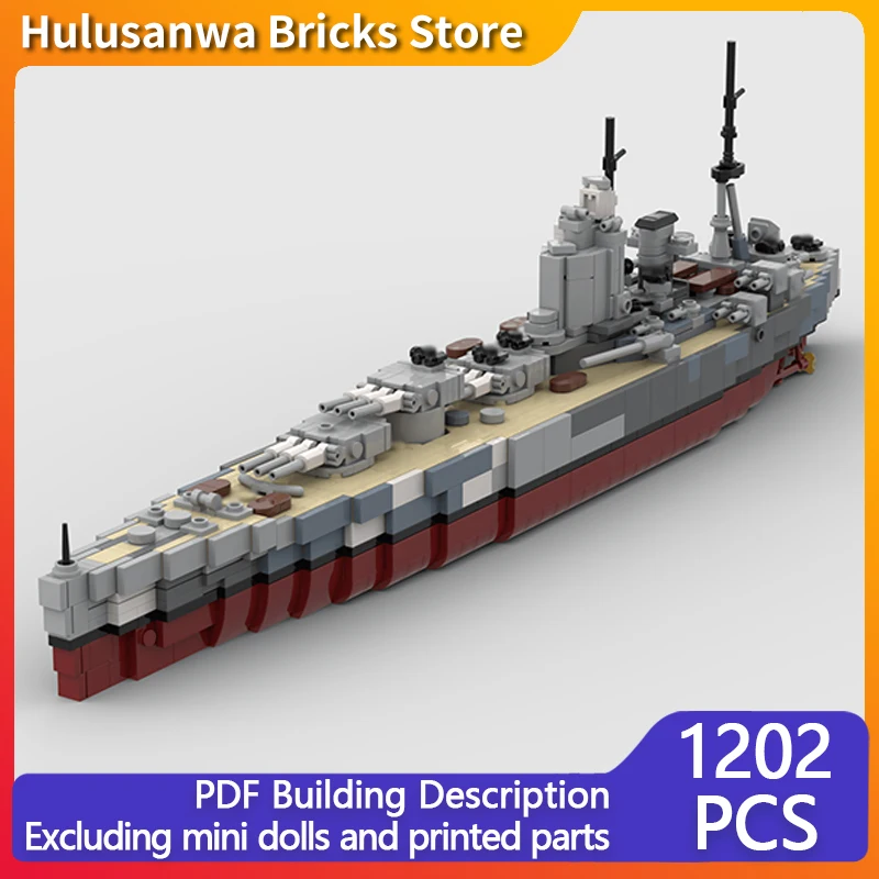 

Military Battle Cruiser Model MOC Building Bricks War Equipment Modular Technology Gifts Holiday Assemble Children Toys Suit