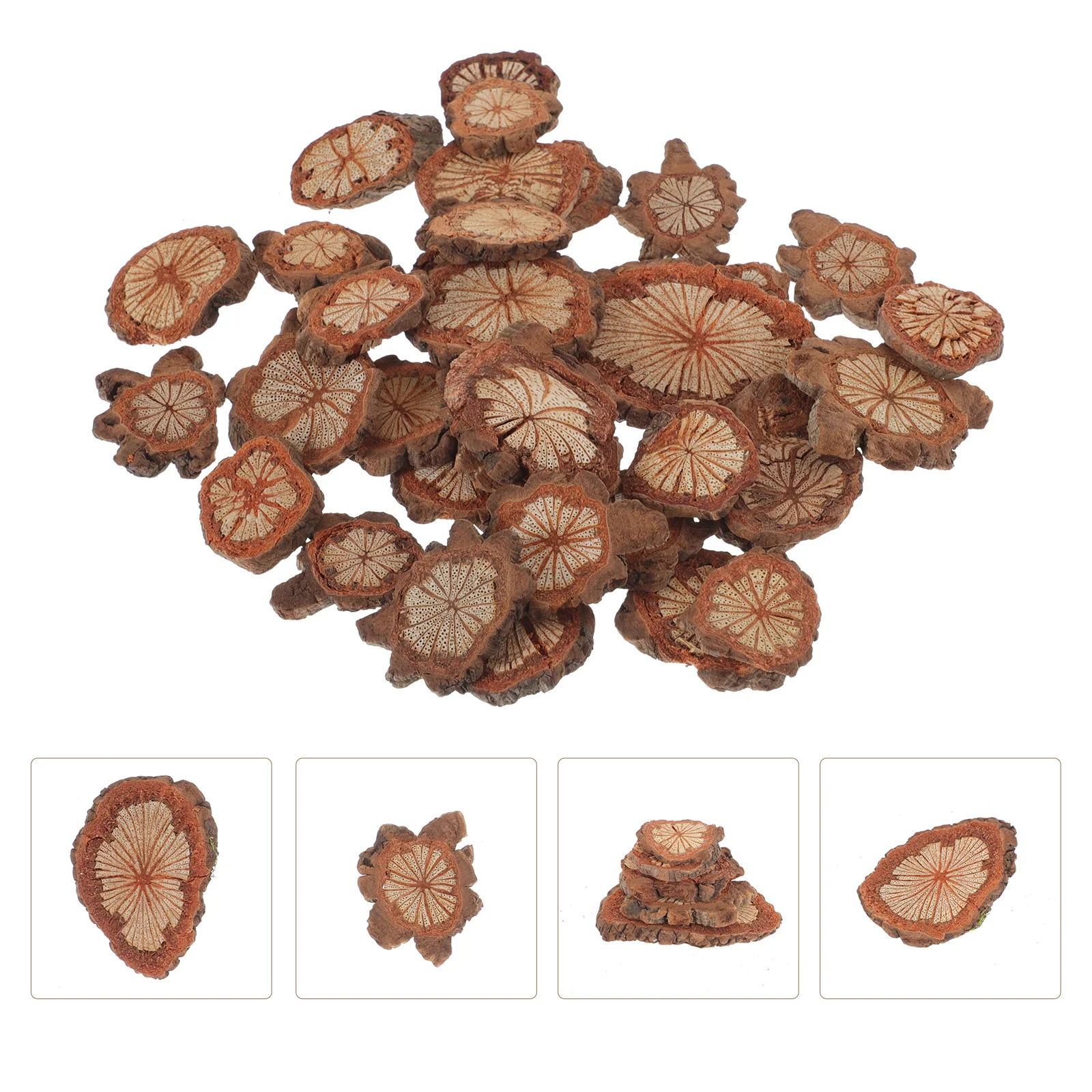 

1Pack Natural Wood Chip Wreath Decoration DIY Craft Accessories Rustic Home Ornament Table Decor Supplies