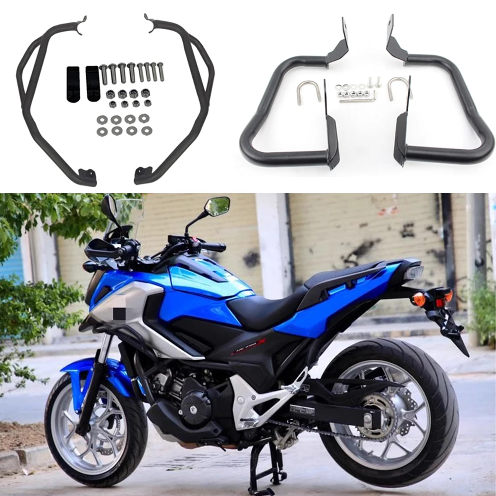 Front Upper Lower Engine Guard Crash Bar Protection Anti-fall For Honda NC700X NC700S NC750X 2012-2021