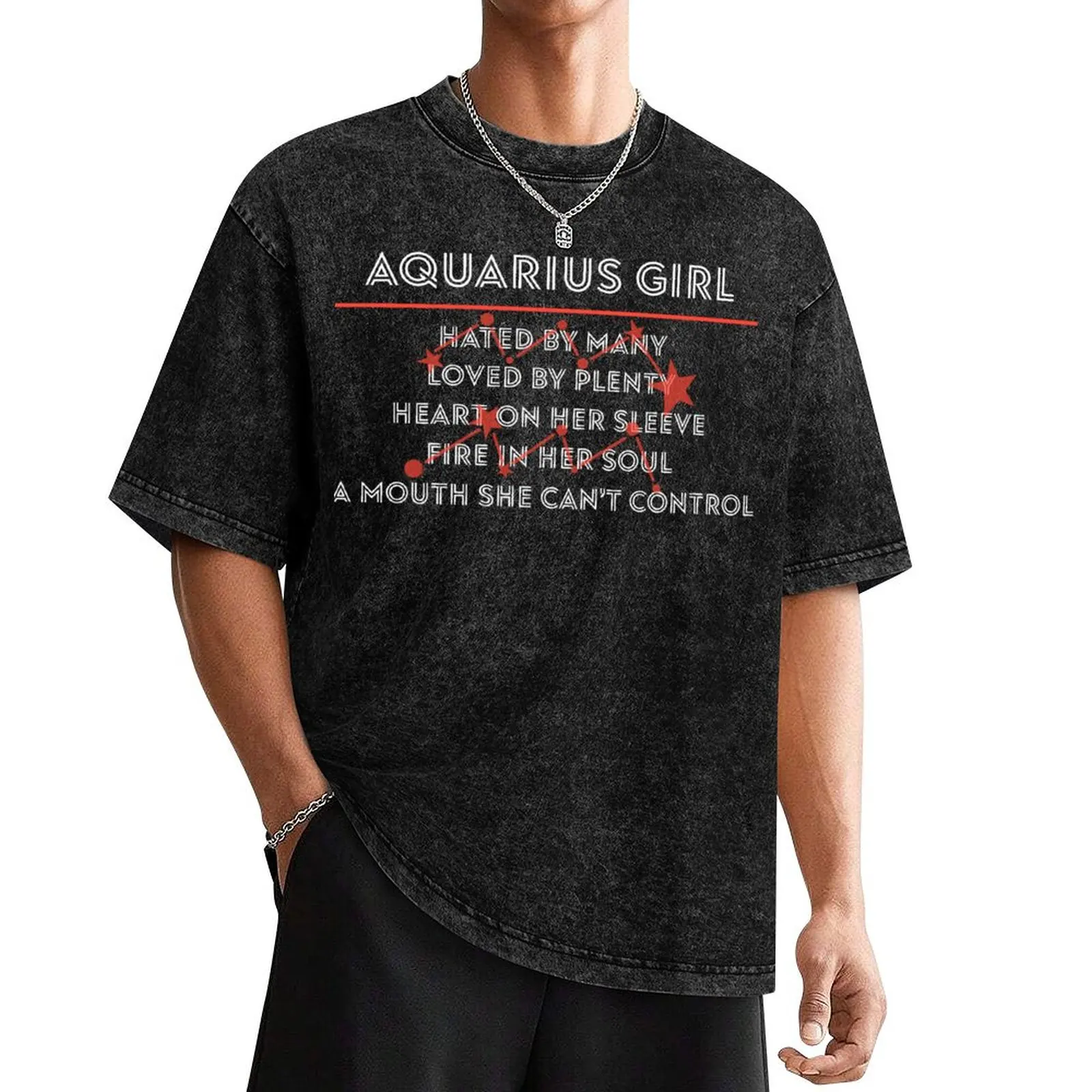 Womens Aquarius Girl Hated Loved Awesome T-Shirt customs oversized anime tshirt men t shirts high quality