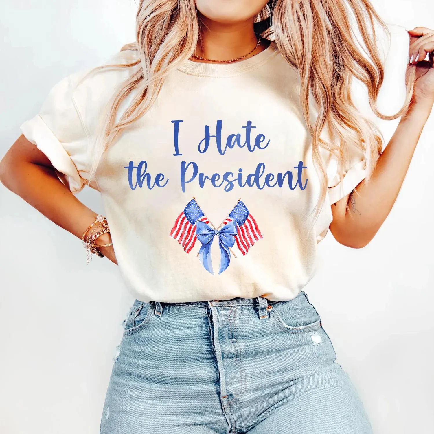 أنا أكره قميص الرئيس القميص السياسي، قميص الديمقراطي، قميص الرابع من يوليو، قميص My Body My Choice النسوية للنساء