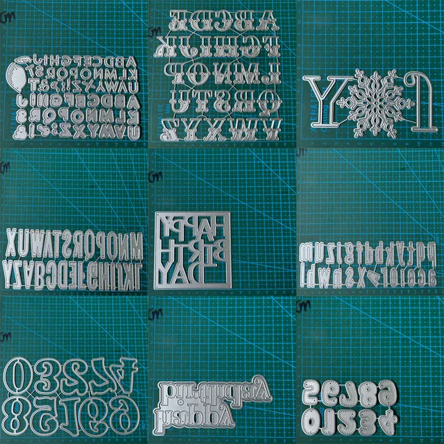 Numer litera wszystkiego najlepszego z okazji urodzin metalowe wykrojniki formy papier do scrapbookingu nóż rzemieślniczy forma ostrze dziurkacz szablony do wytłaczania szablon