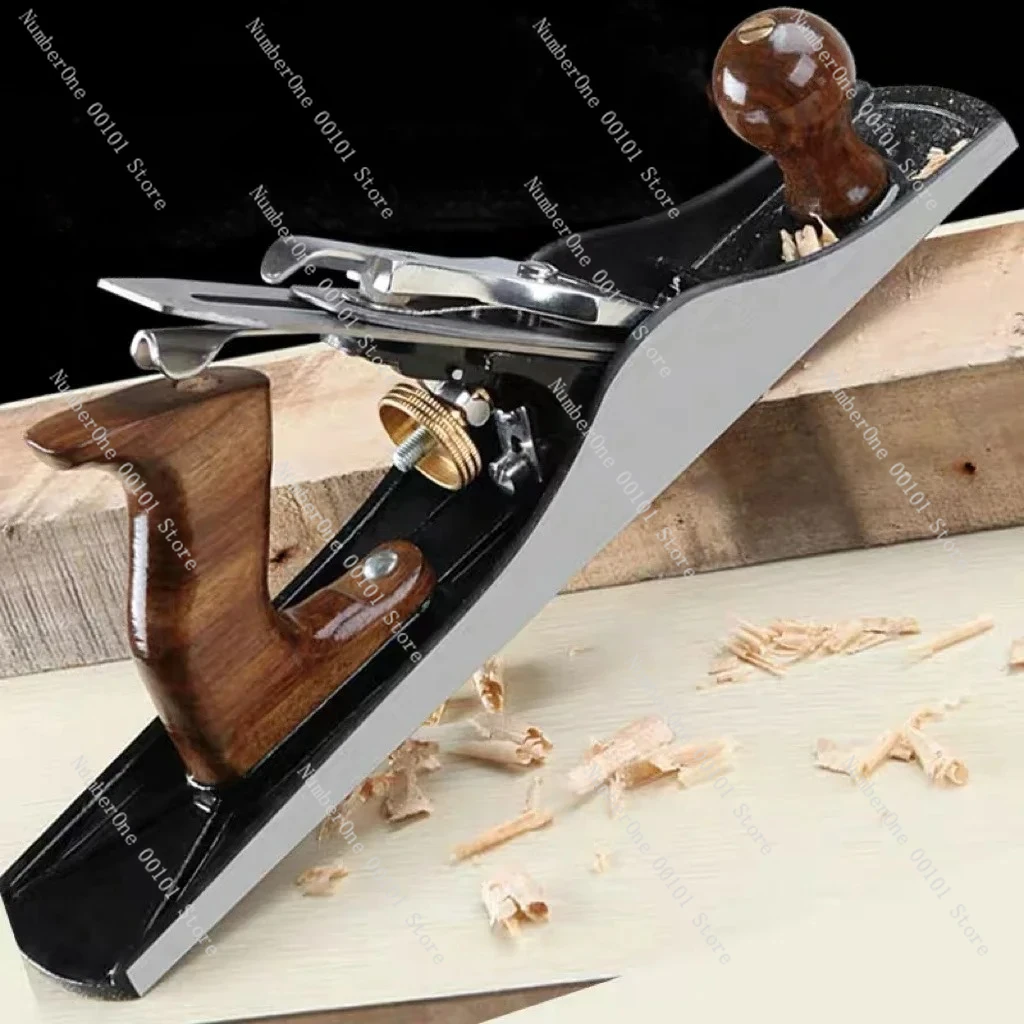

NO.4 Adjustable Universal Precision Smoothing Bench Hand Plane Wood Planer with 2-Inch Blade and Wooden Handles