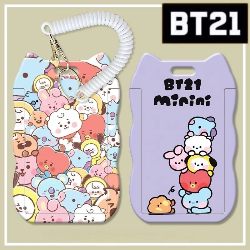 

Милый BT21: Новый, креативный, модный, универсальный декоративный чехол-подвеска с мультяшным рисунком для пластиковой карты питания в кампусе