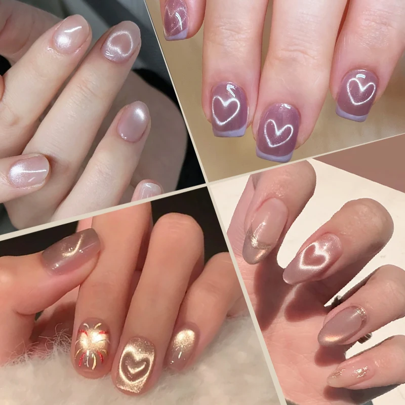 LILYCUTE Love Cat طلاء جل مغناطيسي شعبي أظافر جل مغناطيسية مع أداة مغناطيسية لإنشاء شكل قلب على مستلزمات الأظافر