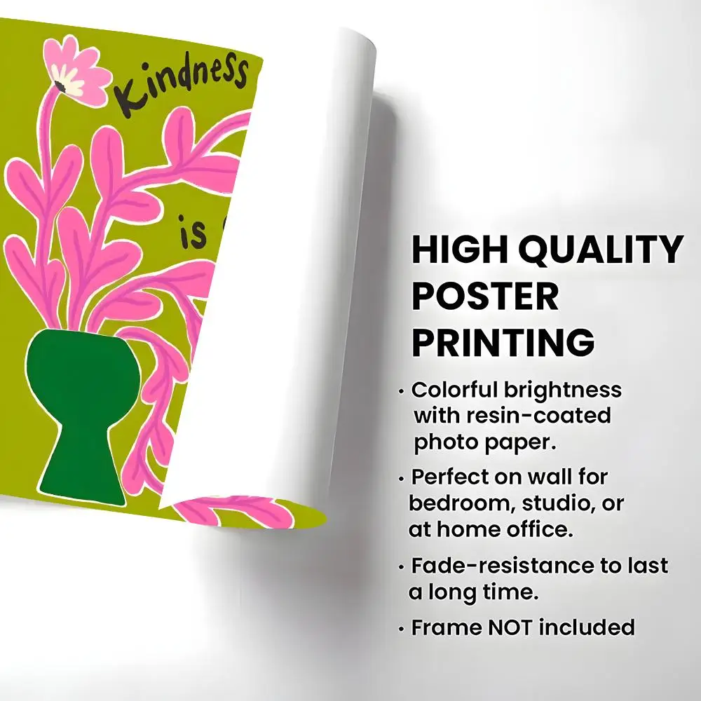 โปสเตอร์ลายดอกไม้สีชมพู แจกัน ต้นไม้ น่ารัก ติดตั้งง่าย แบบมีกาวในตัว ตกแต่งผนังแบบ HD กันน้ำ ทนต่อการฉีกขาด เหมาะสำหรับตกแต่งบ้านและห้องนอน