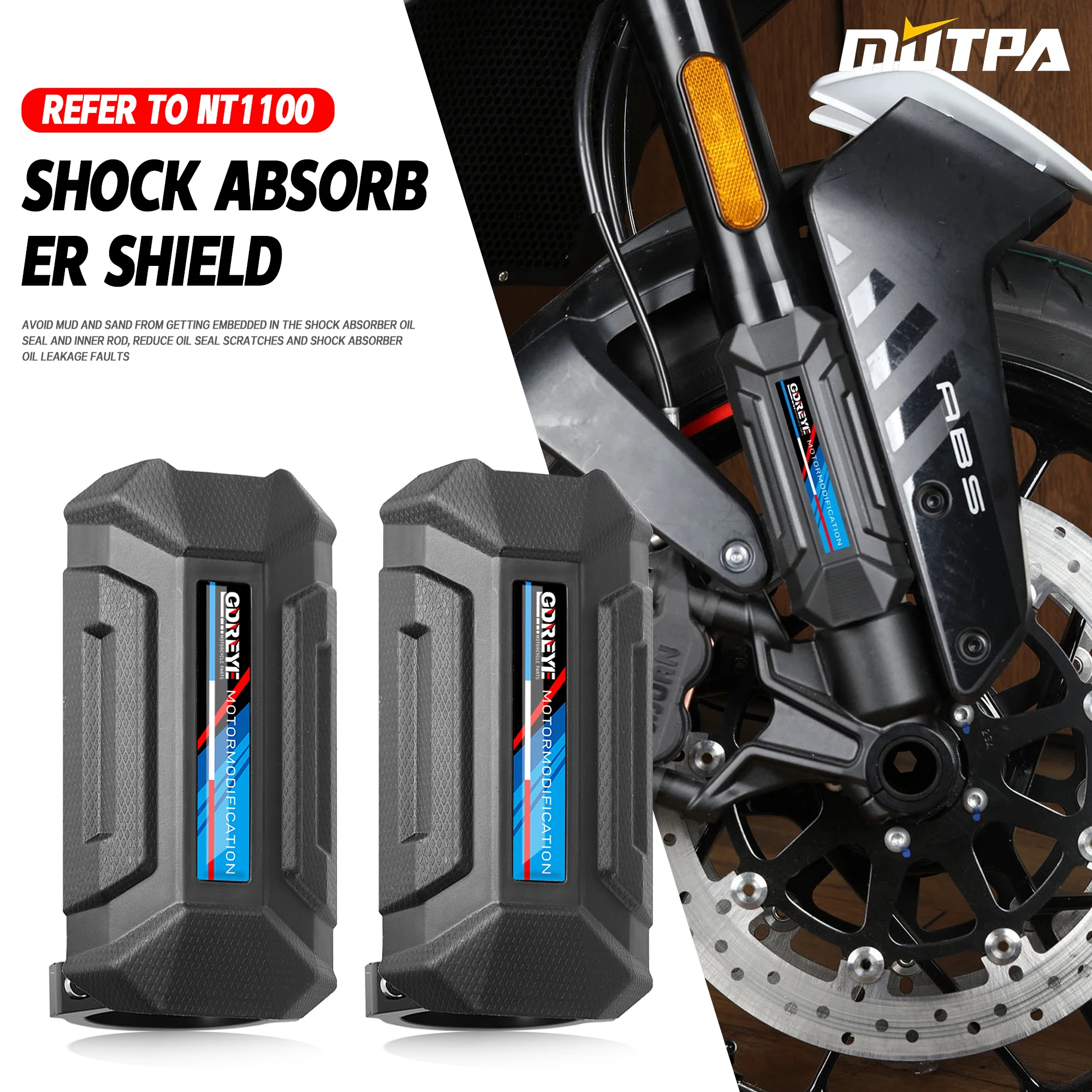 For Honda NT 1100 2022-2026 Front Fork Guard Cover Motorcycle NT1100 Shock Absorbing Protective Shell Cover Front Fork Guard Set