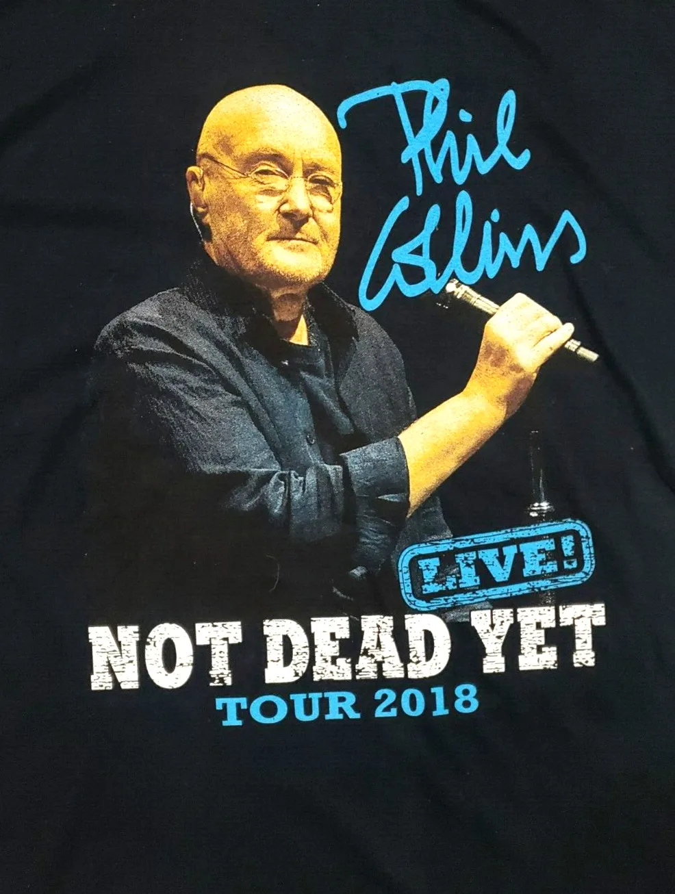 قميص فيل كولينز لم يمت بعد جولة حية 2018 بأكمام قصيرة أسود S-5XL 1V0437