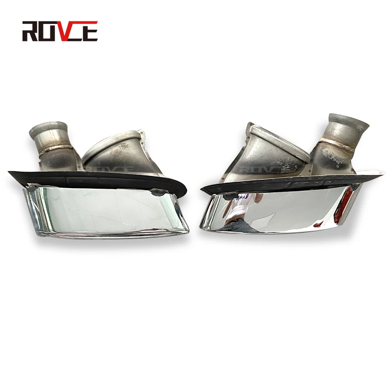 ROVCE Rear Tail Pipe Tail Throat Exhaust Pipe Decoration For Bentley Gallop Flying Spur 2014-2019 Car Accessories