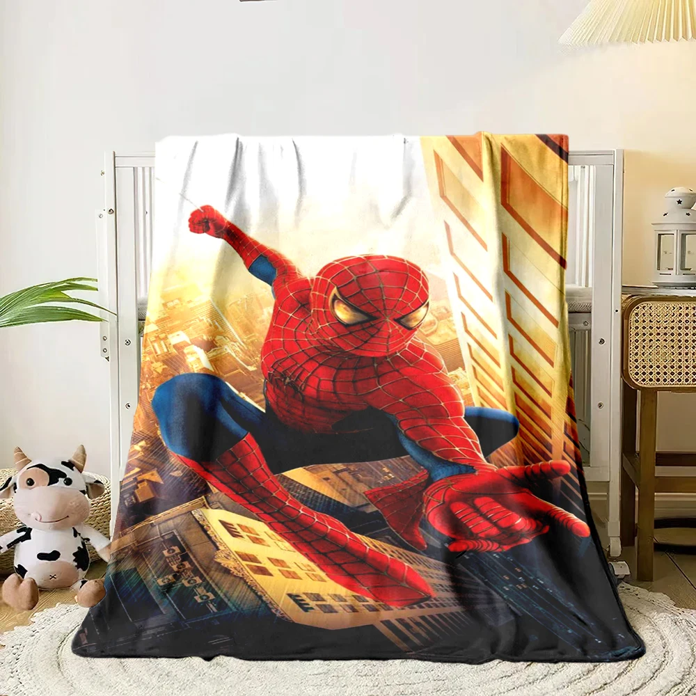 

Disney Spider-Man Avengers Flannel Blanket Plush Soft Fluffy Nap Blanket Children's Cover Blanket Children Gift Blankets for Bed