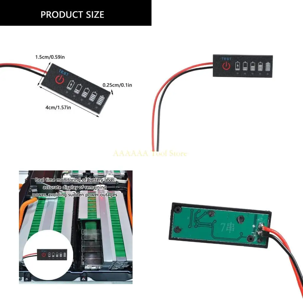 A2BE Lithium Battery Power Level Display Units for Accurate Voltages Reading & Low Energy Use Lithium Battery Monitors Device