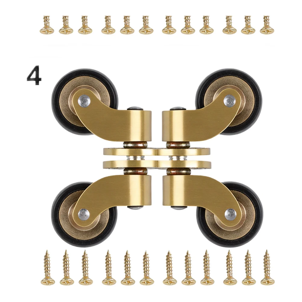 Caster Wheels Set 360 Degree Wheels Office Furniture Living Room Furniture Easy To Install Whisper-Quiet Operation